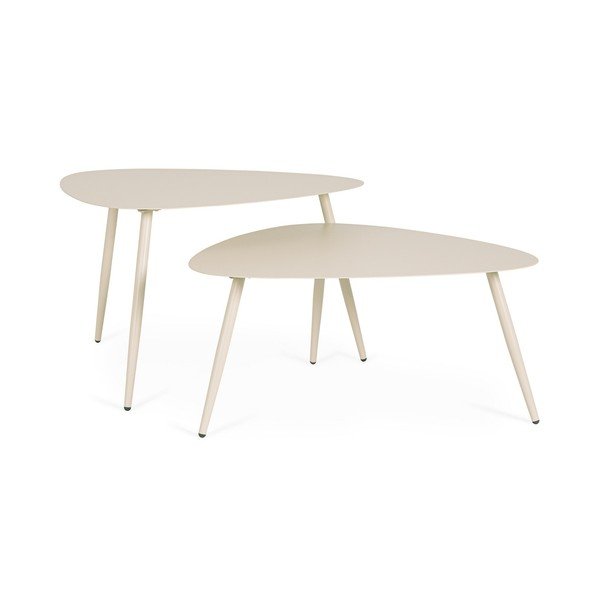 Măsuțe de cafea pentru exterior 2 buc. din oțel 73,5x77,5 cm Yvonne – Bizzotto