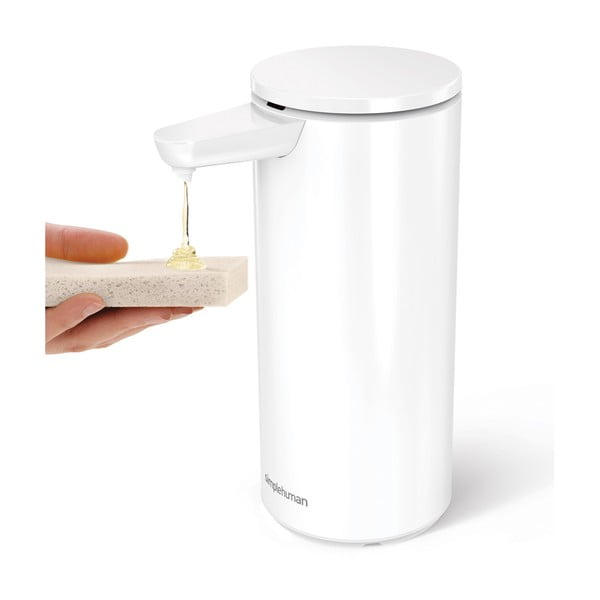 Dozator de săpun lichid alb automat din metal 414 ml – simplehuman-image-3