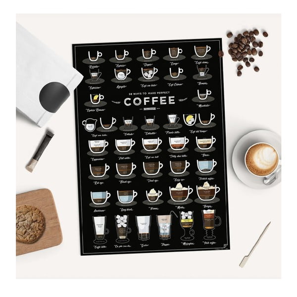 Poster Follygraph 38 Ways To Make Perfect Coffee, 42x59,4 cm