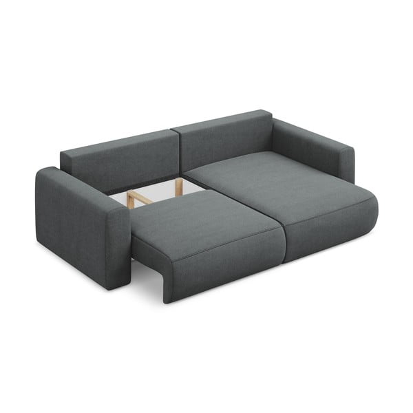 Colțar gri închis extensibil/cu spațiu de depozitare (cu colț pe partea dreaptă/cu șezlong) Kapua – Makamii-image-4