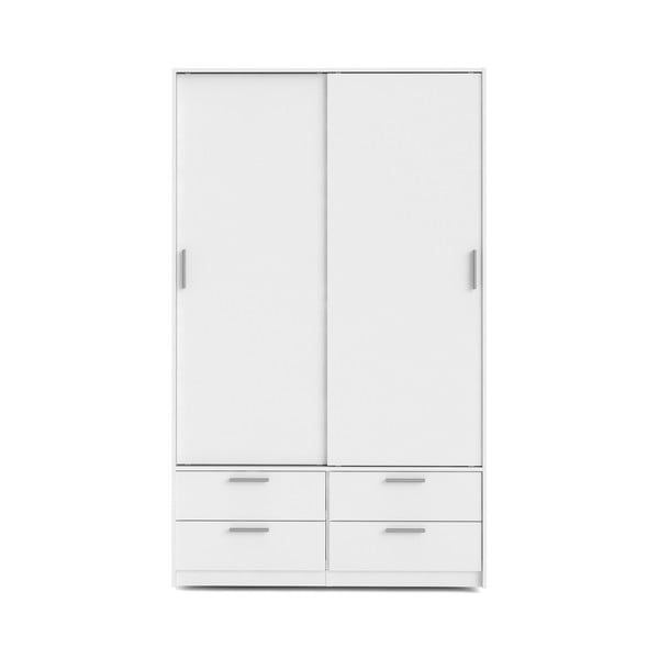 Șifonier alb cu ușă glisantă 121x200 cm Line – Tvilum-image-2