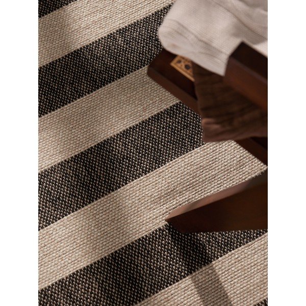 Covor tip traversă negru/crem reversibil/țesut manual din iută 80x300 cm Playa – Hanse Home-image-4