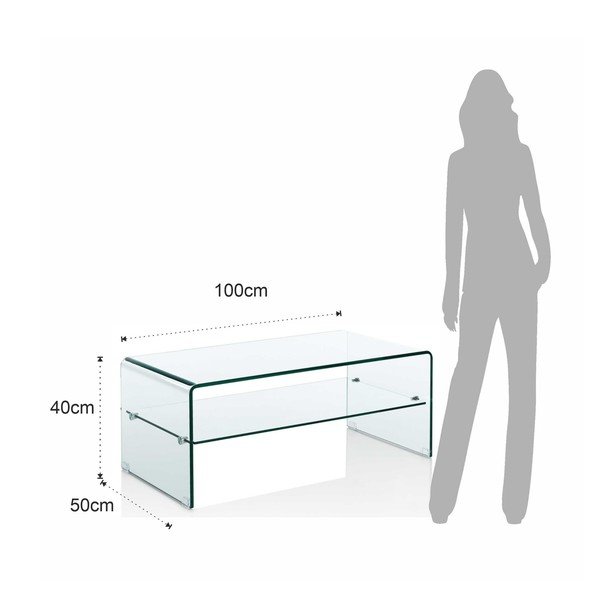 Măsuță de cafea din sticlă 50x100 cm Cristal Evo – Tomasucci-image-4