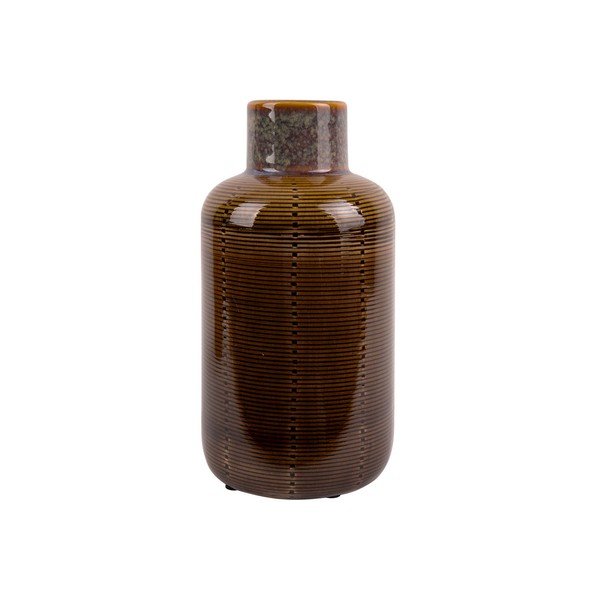 Vază din ceramică PT LIVING Bottle, înălțime 23 cm, maro