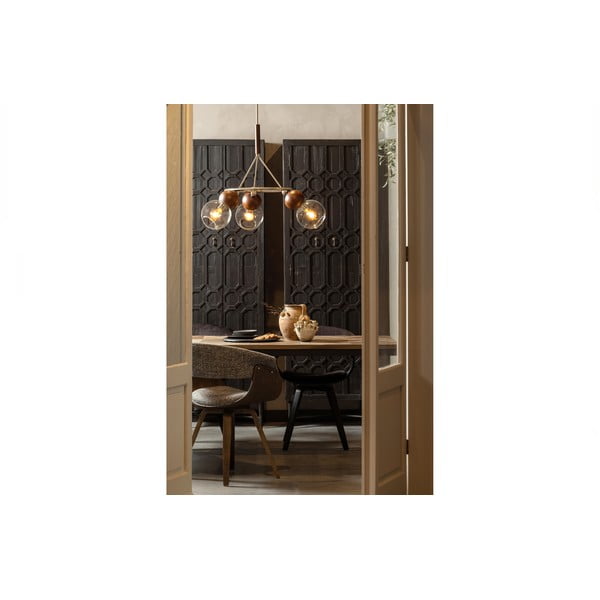 Șifonier negru din lemn reciclat 60x210x40 cm Bequest – WOOOD-image-1