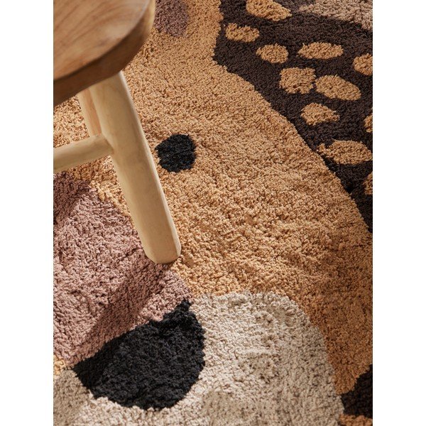 Covor pentru copii portocaliu/maro lavabil/țesut manual din bumbac 120x125 cm Snuggle Roary – Hanse Home-image-4