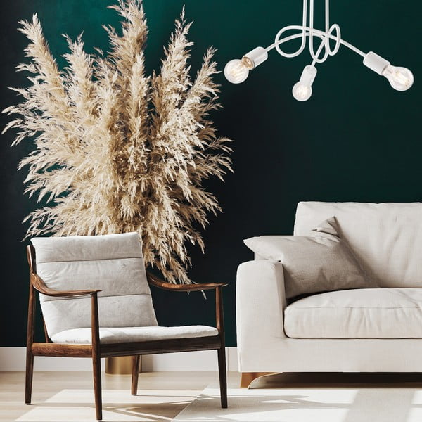 Plafonieră albă fără abajur 36x36 cm Camilla – LAMKUR-image-2