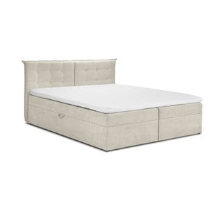 Pat dublu Mazzini Beds Echaveria, 200 x 200 cm, bej