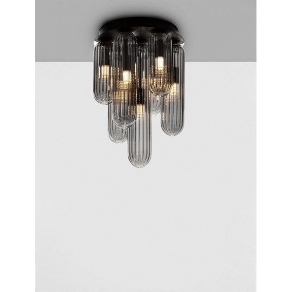 Plafonieră gri din sticlă cu abajur din sticlă Gustave – Nova Luce-image-4