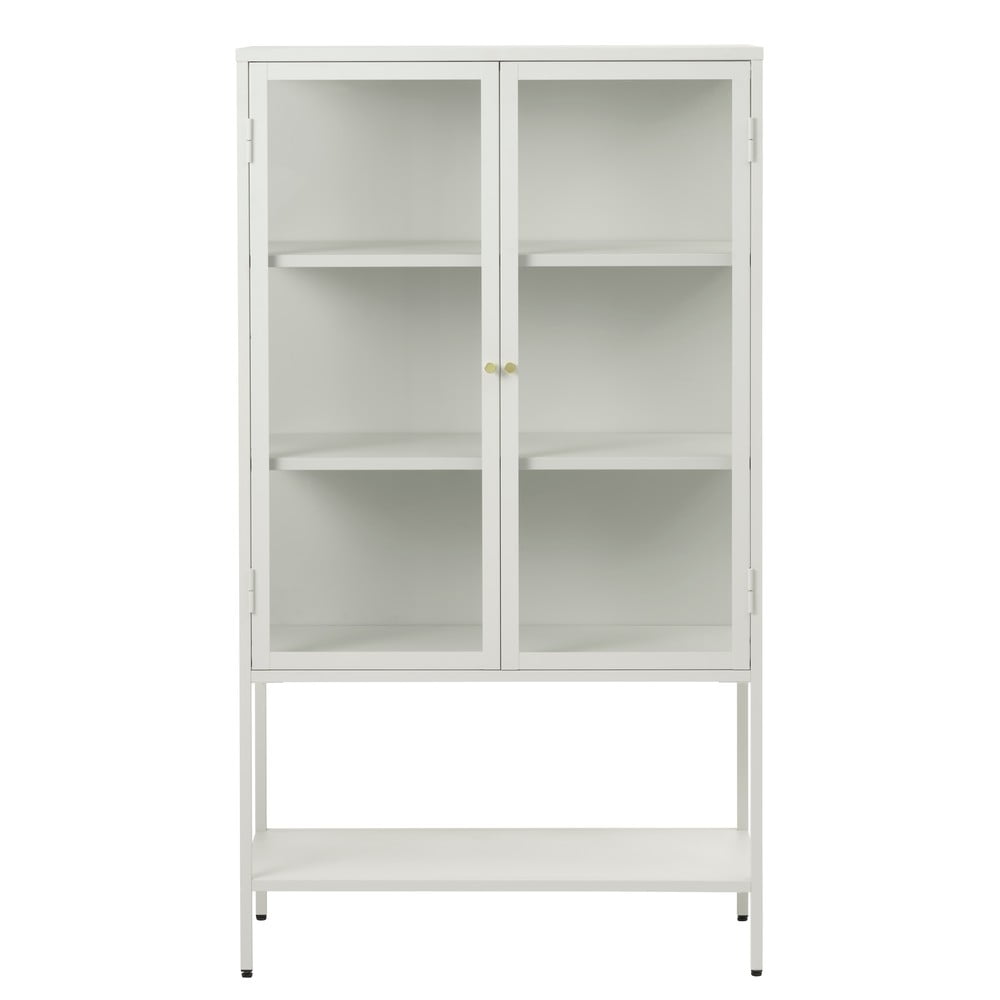 Vitrină albă din metal 90x160 cm Carmel – Unique Furniture