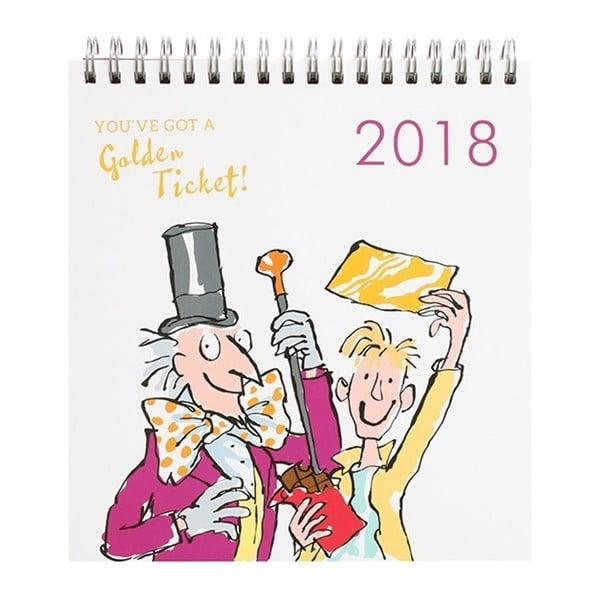 Calendar masă pentru anul 2018 Portico Designs Roald Dahl Charlie And The Chocolate Factory