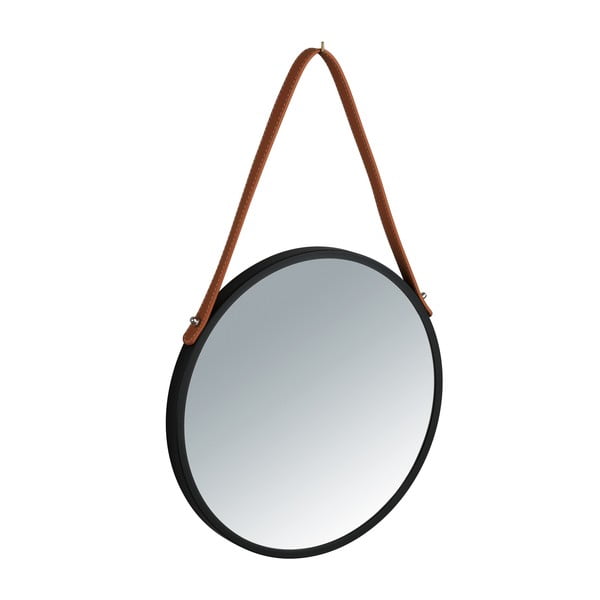 Oglindă suspendată Wenko Borrone, ø 30 cm, negru-image-2