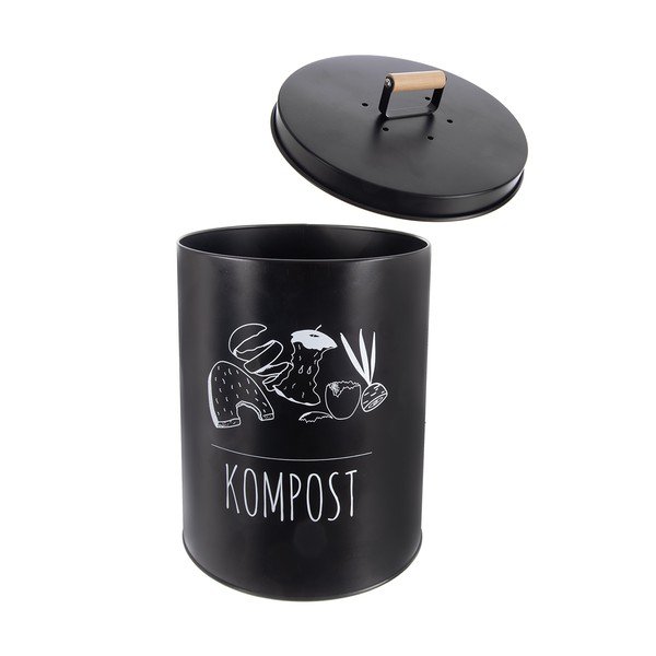Recipient pentru deșeuri compostabile negru 8 l BLACK – Orion-image-3