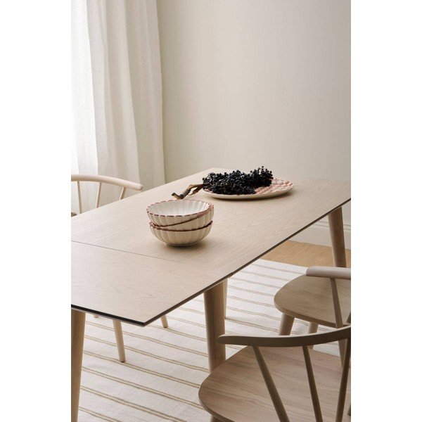 Masă de dining extensibilă cu aspect de lemn de ulm cu blat suplimentar 80x120 cm Jolina – Ellos Home-image-1