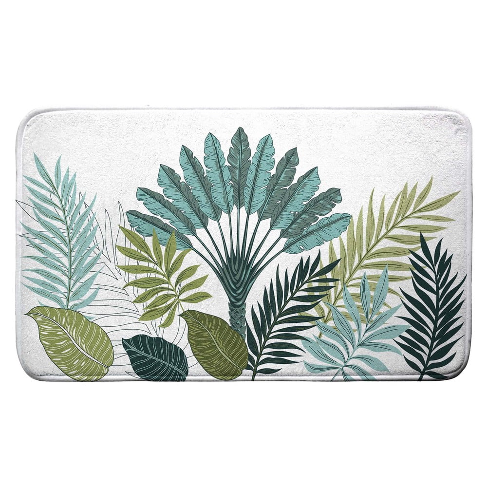 Covoraș de baie alb-verde 45x75 cm Panazio – douceur d\'intérieur