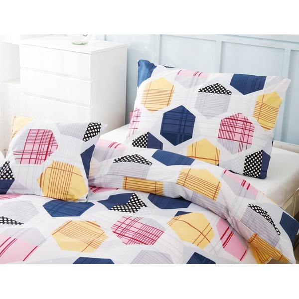 Lenjerie de pat din microsatin pentru pat de o persoană cu 3 piese 140x200 cm Amelie – My House-image-1