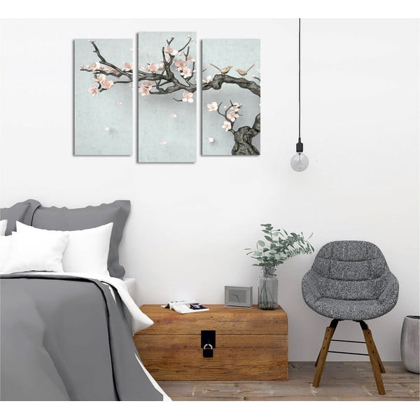 Tablou din 3 piese Sakura - Wallity-image-2