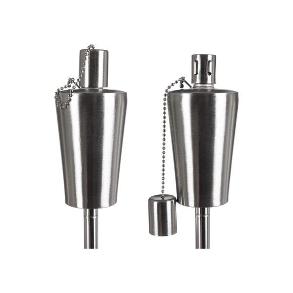 Set torțe de grădină cu ulei din oțel inoxidabil 115 cm, 2 buc. – Happy Green-image-1