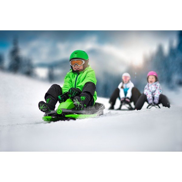 Sanie tip bob cu volan Gizmo Mystic green, negru - verde-image-1