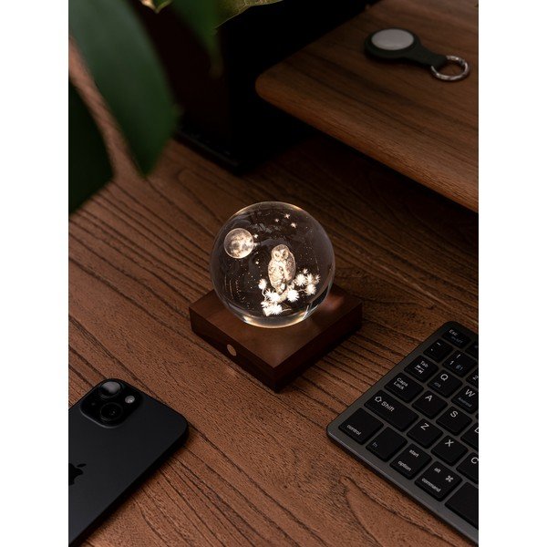 Decorațiune luminoasă portabilă cu USB ø 8 cm Amber – Gingko-image-4