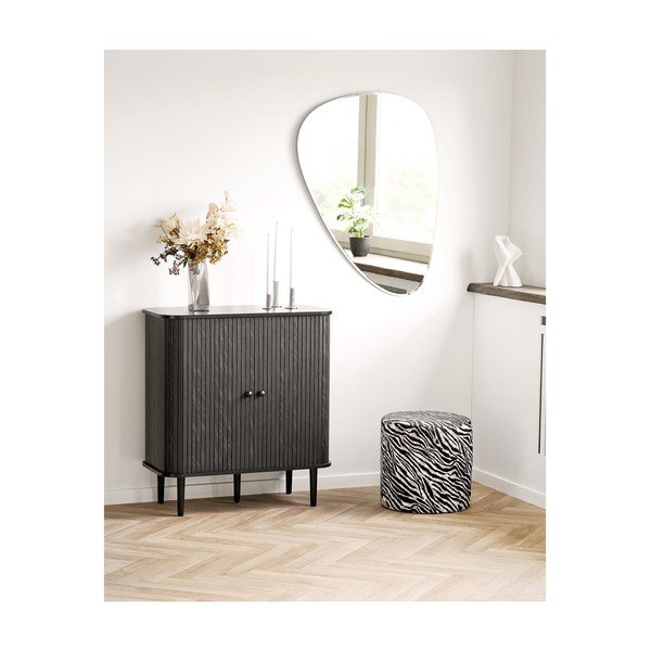 Comodă neagră din lemn de pin 80x87x40 cm Nikko – House Nordic-image-2