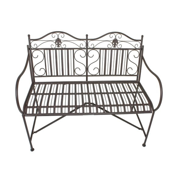 Bancă de grădină neagră din metal Mangan – Garden Pleasure-image-2