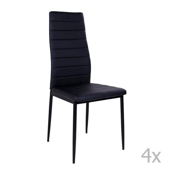 Set 4 scaune House Nordic Mandal, negru