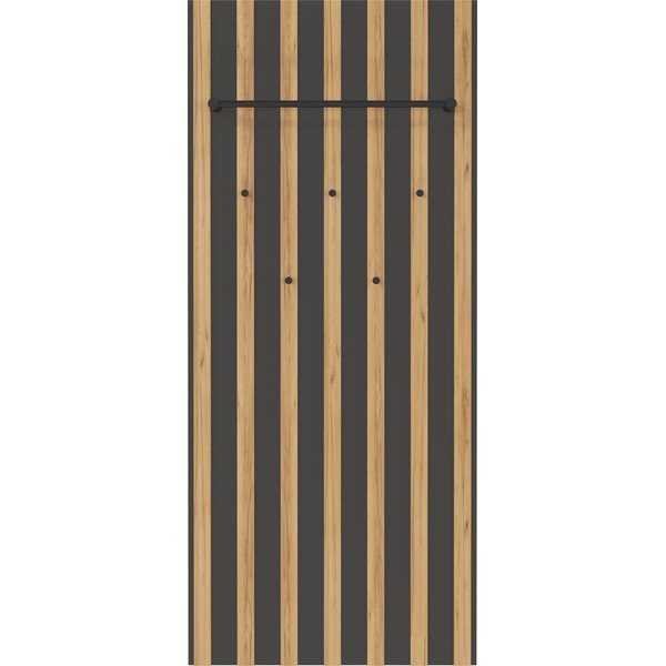 Panou de agățat diverse gri antracit/în culoare naturală cu aspect de lemn de stejar 64x148x14 cm Renell – Germania