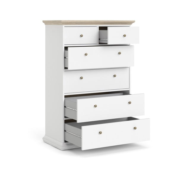 Comoda Tvilum Paris, 96x140 cm, alb-natural-image-4