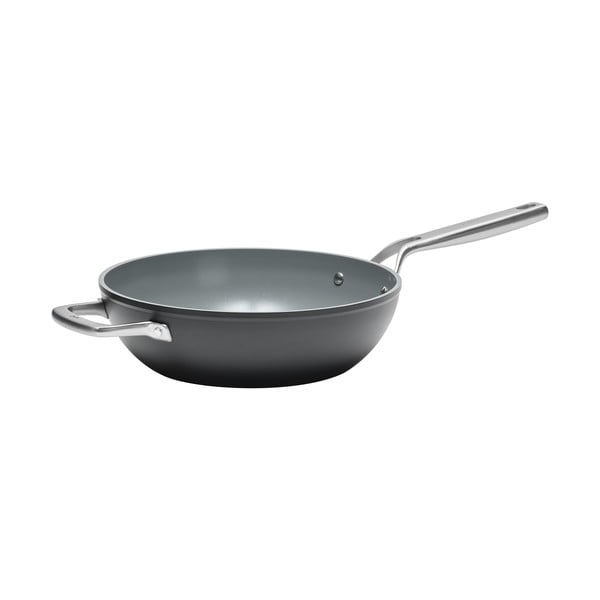 Tigaie tip wok cu capac/cu suprafață ceramică ø 28 cm Meda 3.0 – FABINI-image-2