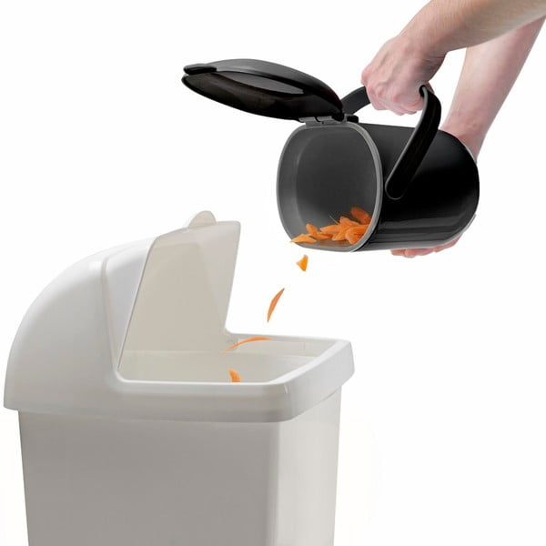 Recipient pentru deșeuri compostabile Addis Caddy, 2,5 l, negru-gri-image-2