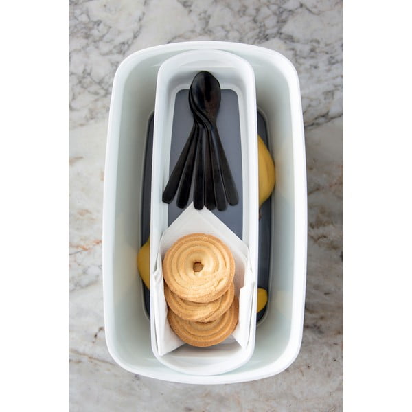 Organizator de birou Leitz MyBox, lungime 31 cm, alb - albastru-image-1