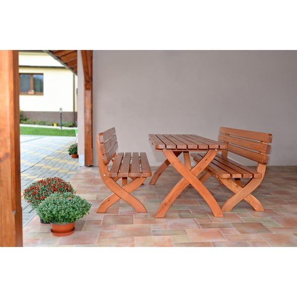 Bancă de grădină din lemn Strong - Rojaplast-image-1