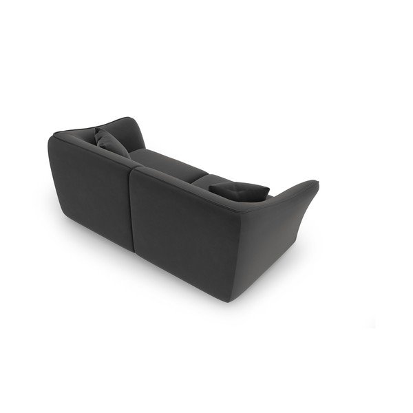 Canapea gri închis cu tapițerie din catifea 206 cm Tokyo – Cosmopolitan Design-image-3