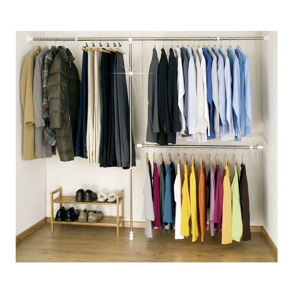 Suport pentru haine argintiu telescopic din metal Garment – Wenko-image-1