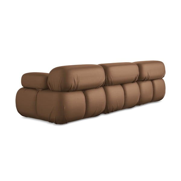 Canapea modulară maro cu tapițerie din imitație de piele 285 cm Lokua – Makamii-image-4
