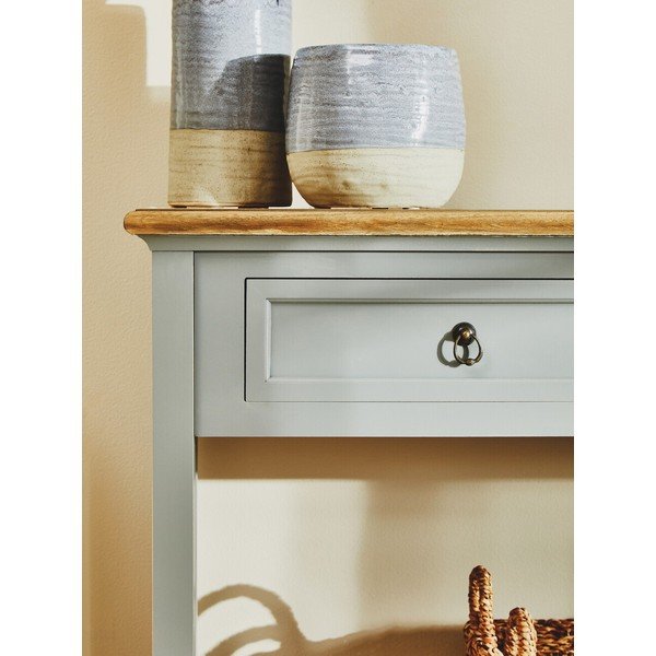 Masă consolă gri din lemn de paulownia 34,5x99 cm Henley – Premier Housewares-image-2