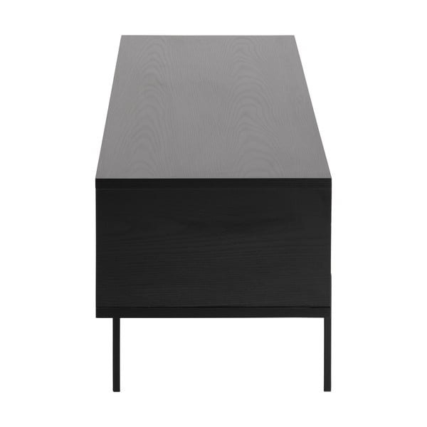 Masă TV neagră cu aspect de lemn de frasin 140x45 cm Angus – Actona-image-4