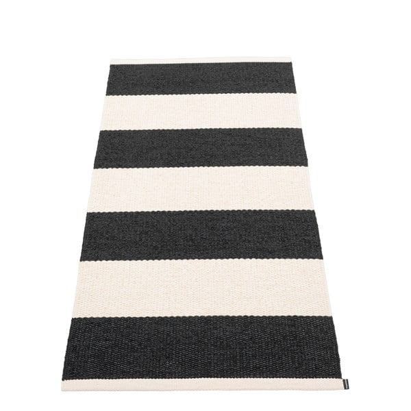 Covor tip traversă pentru interior și exterior alb-negru 70x150 cm Bob Black Vanilla – Pappelina