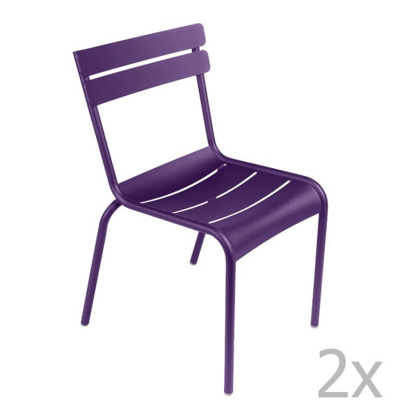 Set 2 scaune Fermob Luxembourg, mov