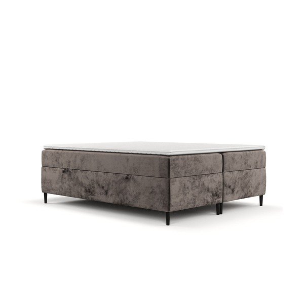 Pat boxspring maro cu spațiu de depozitare 180x200 cm Araya – Maison de Rêve