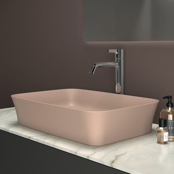 Chiuvetă roz-deschis din ceramică 55x38 cm Ipalyss – Ideal Standard-image-1