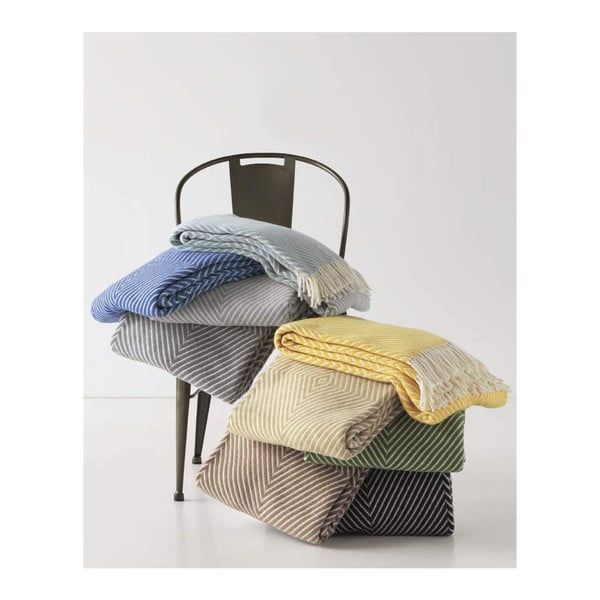 Pled din amestec de bumbac Euromant Tebas, 140 x 180 cm, verde-image-2