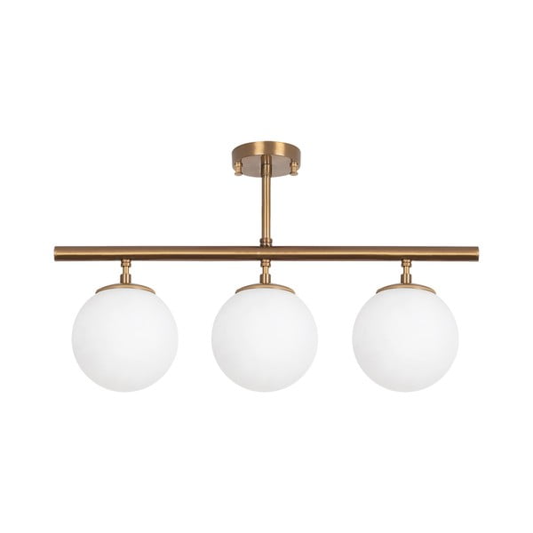 Plafonieră bronz cu abajur din sticlă ø 15 cm Atmaca – Opviq lights