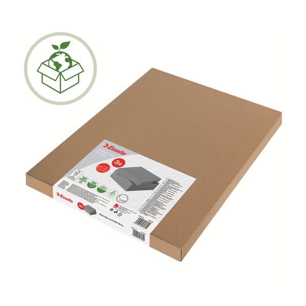 Set 3 cutii depozitare Esselte Home, 32 x 36,5 cm, gri-image-4