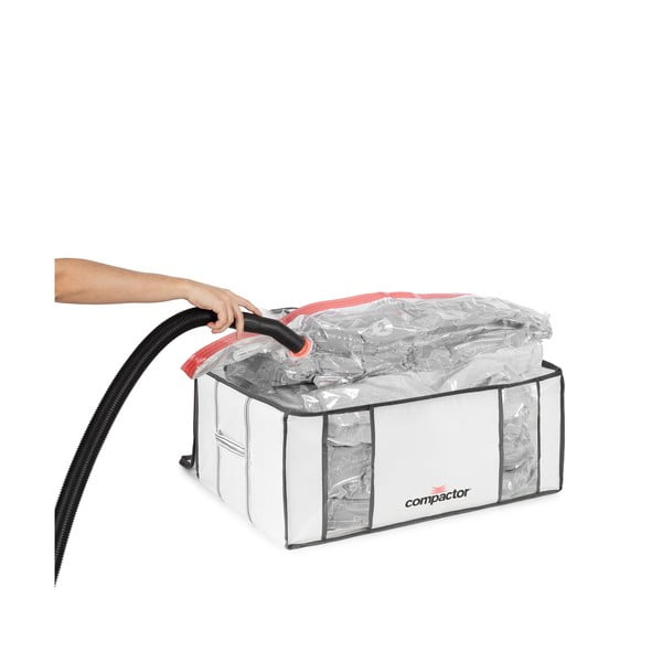 Cutie de depozitare pentru haine din material textil cu vacuum/cu pereți întăriți 65x45x27 cm Life – Compactor