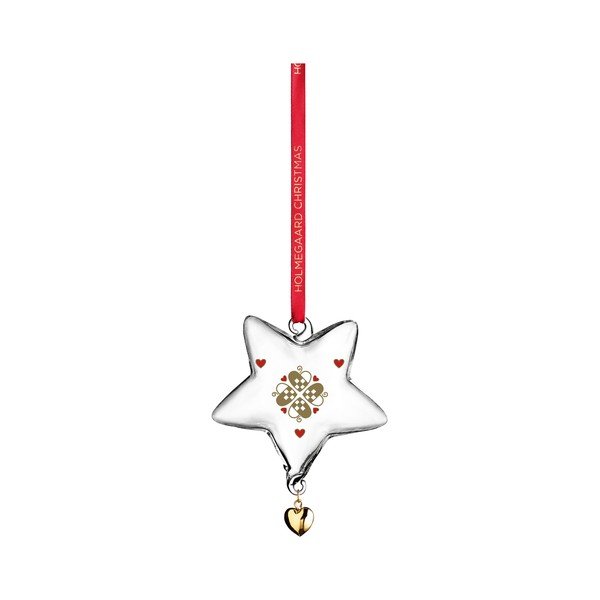 Ornament de Crăciun suflat manual din sticlă 8,5 cm Ann-Sofi Romme – Holmegaard