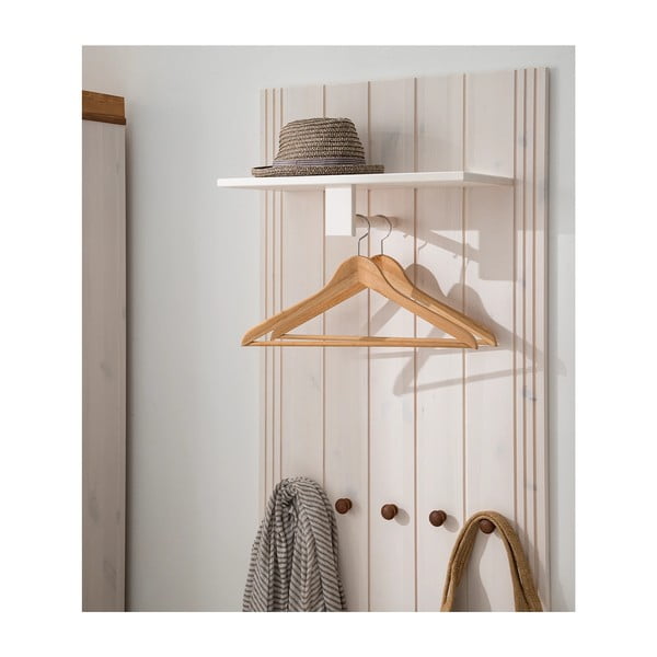 Set pentru hol alb din lemn de pin 60x120x25 cm Anita – Støraa-image-1