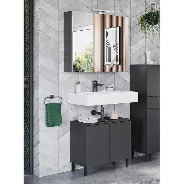 Set mobilă de baie gri antracit Arcena – Germania-image-1