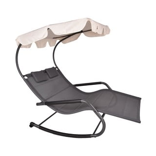 Fotoliu de grădină gri închis din metal/din plastic Serifos - Garden Pleasure